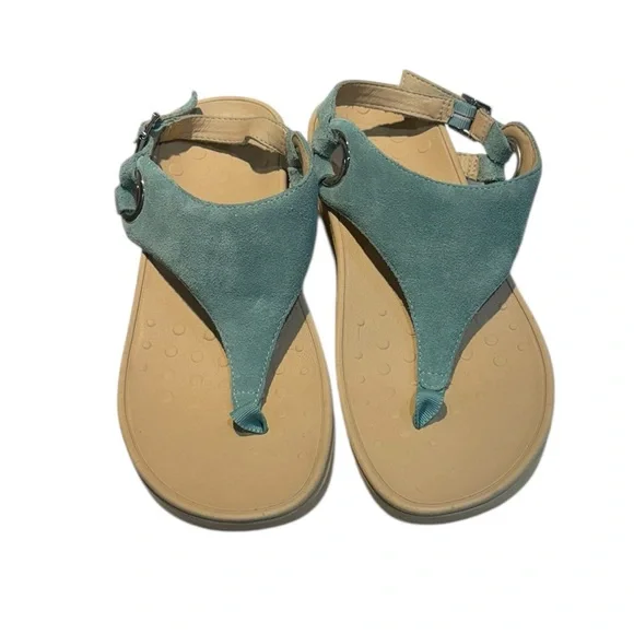 Vionic Jolie Teal and Tan Women's Sandals size 9 - Picture 2 of 10